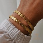 النگو استیل ضدزنگ آبکاری طلای ۱۸ عیار برند J&D کد JDB2012629