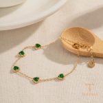 جزییات زنجیر و قفل دستبند آبکاری طلای ۱۴ عیار کد JDB201267