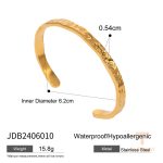 تصویر محصول دستبند آبکاری طلای ۱۸ عیار برند J&D کد JDB2406010
