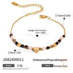 جزییات زنجیر و قفل دستبند آبکاری طلای ۱۸ عیار کد JDB2409010 JDB2409011