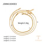 دستبند چندلایه زنجیری و مهره‌ای از استیل ضدزنگ برند J&D - تصویر 7
