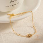 نمای بیشتر النگو طرح گل نگین‌دار زنانه کد JDBW2304004
