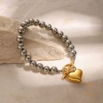 جزییات زنجیر و قفل دستبند آبکاری طلای سفید (رادیوم) طول 22 سانتی‌متر کد JDBW2403010