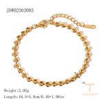 تصویر محصول دستبند قلب آبکاری طلای ۱۸ عیار برند J&D کد JDWB2303003-S