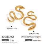 تصویر محصول گوشواره میخی آبکاری طلای ۱۴ عیار برند J&D کد JDE0112025