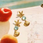 نمای مدل قفل و اتصالات گوشواره آبکاری طلای ۱۸ عیار کد JDE0302007