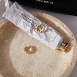نمای مدل قفل و اتصالات گوشواره آبکاری طلای ۱۸ عیار کد JDE0307049