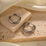 نمای مدل قفل و اتصالات گوشواره آبکاری طلای سفید (رادیوم) وزن 11 گرم کد JDE201582-S
