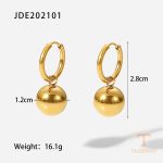 گوشواره حلقه‌ای از استیل ضدزنگ برند J&D - تصویر 7