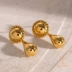نمای بیشتر گوشواره آویز طرح گل | طرح قطره‌ای | هندسی زنانه کد JDE2408059