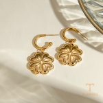نمای مدل قفل و اتصالات گوشواره آبکاری طلای ۱۸ عیار کد JDEW2404045