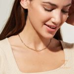 جزییات زنجیر و قفل گردنبند آبکاری طلای ۱۸ عیار طول 44 سانتی‌متر