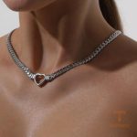 گردنبند استیل ضدزنگ آبکاری طلا برند J&D