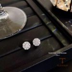 تصویر محصول گوشواره آبکاری طلای سفید (رادیوم) نگین اتمی برند مایا استون کد MAYA-1601024272406