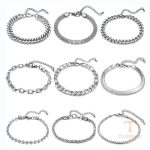 نمای نزدیک دستبند آبکاری طلای ۱۸ عیار بدون نگین برند مایا استون کد MAYA-1601435245864