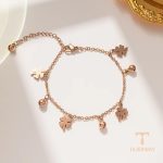 جزییات زنجیر و قفل دستبند آبکاری طلای ۱۸ عیار کد B109