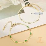 جزییات زنجیر و قفل دستبند آبکاری طلای ۱۸ عیار کد B208