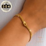 نمای بیشتر دستبند زنجیری نگین‌دار زنانه کد B695