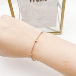 جزییات زنجیر و قفل دستبند آبکاری طلای ۱۸ عیار کد B99