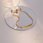 جزییات زنجیر و قفل دستبند آبکاری طلای ۱۸ عیار کد MAYA-1601240268939