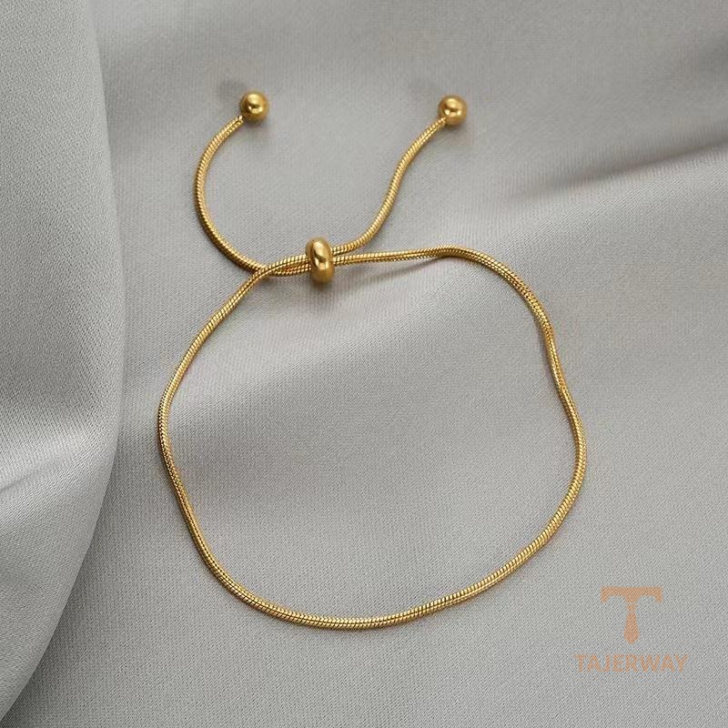 النگو استیل ضدزنگ آبکاری طلای ۱۸ عیار بدون نگین برند مایا استون کد MAYA-1600916419216