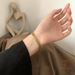 جزییات زنجیر و قفل دستبند آبکاری طلای ۱۸ عیار کد MAYA-1600917150730