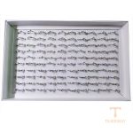 جزییات رکاب و طراحی انگشتر آبکاری طلای سفید (رادیوم) طول 6 - 9 کد JZ004