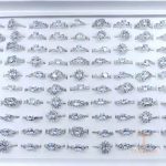 زاویه دیگر انگشتر فلز آلیاژی (Alloy) آبکاری طلای سفید (رادیوم) برند مایا استون کد JZ030