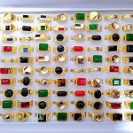 زاویه دیگر انگشتر فلز آلیاژی (Alloy) آبکاری طلای ۱۸ عیار برند مایا استون کد MYCRT7853