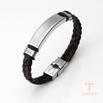 زاویه دیگر النگو استیل ضدزنگ آبکاری طلای سفید (رادیوم) برند مایا استون کد MAYA-1601841692870