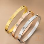 النگو استیل ضدزنگ آبکاری طلای ۱۸ عیار نگین اتمی برند مایا استون کد MAYA-1601294731615