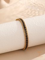 جزییات زنجیر و قفل دستبند آبکاری طلای سفید (رادیوم) طول 16 + 5 سانتی‌متر کد MAYA-1601195703904