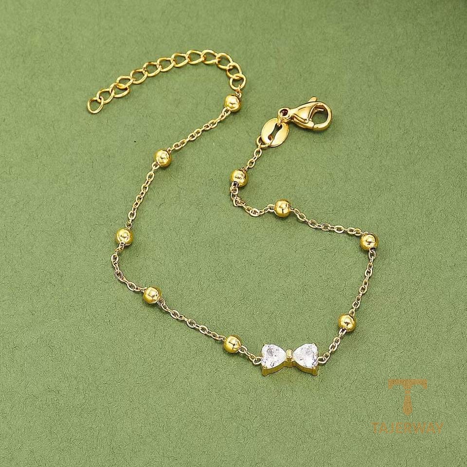 جزییات زنجیر و قفل دستبند زنجیری آبکاری طلای ۱۸ عیار طول 16 + 5 سانتیمتر کد MAYA-1601393468863