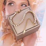 جزییات زنجیر و قفل دستبند آبکاری طلای ۱۸ عیار کد B47