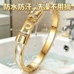 جزییات محصول النگو آبکاری طلای ۱۸ عیار طول 60 میلی‌متر کد B679
