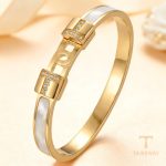 تصویر محصول النگو آبکاری طلای ۱۸ عیار نگین اتمی برند مایا استون کد B679