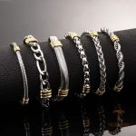 جزییات زنجیر و قفل دستبند زنجیری آبکاری طلای سفید (رادیوم) طول 21 سانتی‌متر کد B710