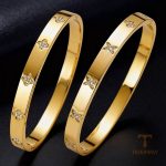 نمای بیشتر النگو طرح پروانه نگین اتمی زنانه کد MAYA-1601815744270