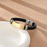 جزییات زنجیر و قفل دستبند آبکاری طلای ۱۸ عیار طول 20 سانتی‌متر کد MY072415