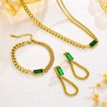 نمای بیشتر دستبند زنجیری | دستبند چندتایی نگین اتمی زنانه کد MY123776