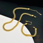 دستبند استیل ضدزنگ و استیل تیتانیومی با آبکاری طلای ۱۸ عیار و رادیوم برند مایا استون - تصویر 29