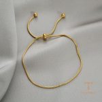 دستبند زنجیری زنجیر ماری از استیل ضدزنگ با آبکاری طلای ۱۸ عیار و رادیوم برند مایا استون - تصویر 7