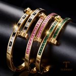 النگو استیل ضدزنگ آبکاری طلای ۱۸ عیار نگین اتمی برند مایا استون کد MAYA-1601815837517