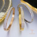 تصویر محصول دستبند آبکاری طلای ۱۸ عیار نگین اتمی برند مایا استون کد T13