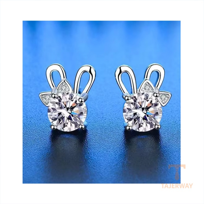 گوشواره میخی مس ضد حساسیت آبکاری طلای ۱۸ عیار نگین اتمی برند مایا استون کد MAYA-1601088965885