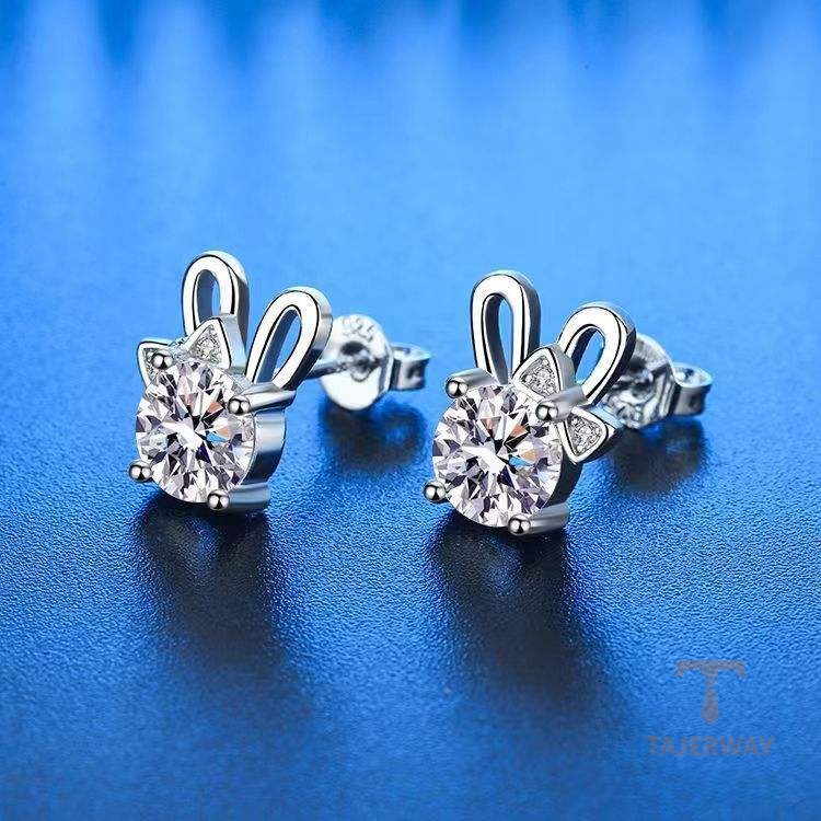 نمای مدل قفل و اتصالات گوشواره میخی آبکاری طلای ۱۸ عیار کد MAYA-1601088965885