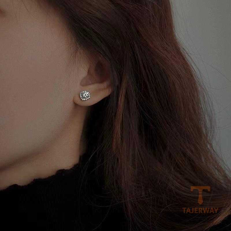 نمای مدل قفل و اتصالات گوشواره آبکاری طلای ۱۸ عیار کد MAYA-1601087243607