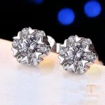 نمای مدل قفل و اتصالات گوشواره آبکاری طلای ۱۸ عیار کد MAYA-1601088882873