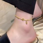 جزییات زنجیر و قفل پابند آبکاری طلای ۱۸ عیار کد MAYA-1601449165969