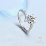جزییات رکاب و طراحی انگشتر آبکاری طلای سفید (رادیوم) کد MAYA-1601078028807